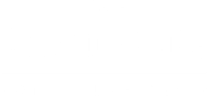 Logotyp för The Sacred Sauna med texten 'THE SACRED SAUNA' i stora bokstäver, följt av orden 'HOT · COLD · BREATH' under en linje. Bakgrunden är genomskinlig.
